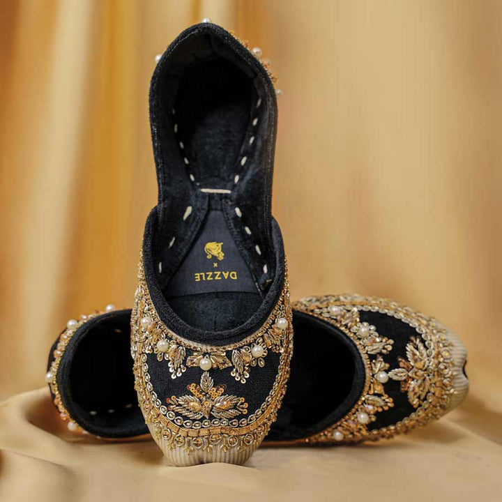 Azal Black-Khussa-kolhapuri-dazzle-by-sarah