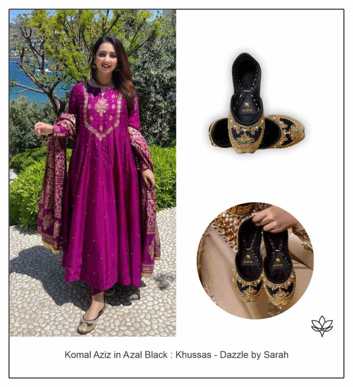 Azal Black-Khussa-kolhapuri-dazzle-by-sarah