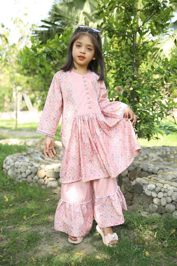 Libaas By Nawaz Fabrics - Ready to wear D# 1017-Kids-PINK
