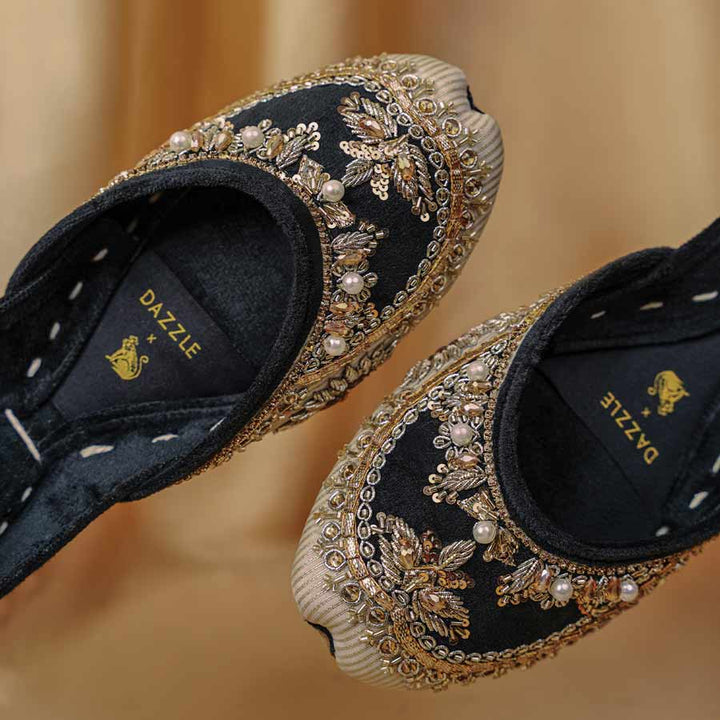 Azal Black-Khussa-kolhapuri-dazzle-by-sarah