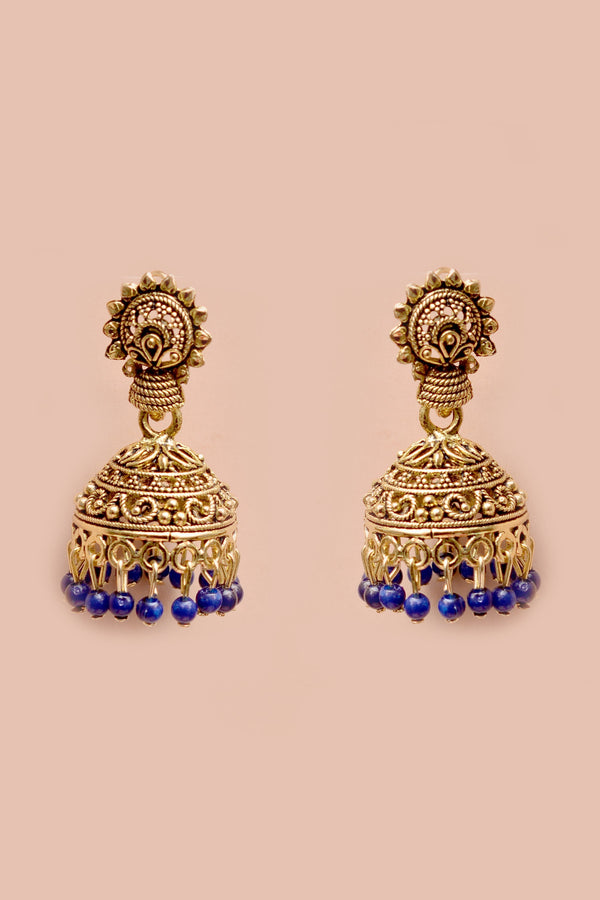 Anzay Jewellery - Daily Wear Blue Earrings