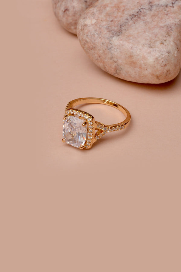 Anzay Jewellery - Size 6 Daily Wear Golden Ring