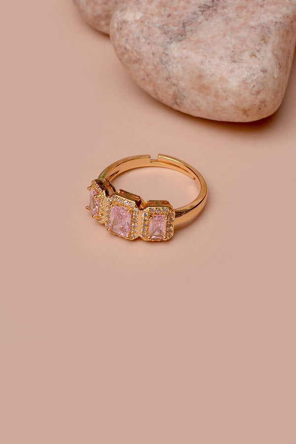 Anzay Jewellery - Size 0 Daily Wear Pink Ring