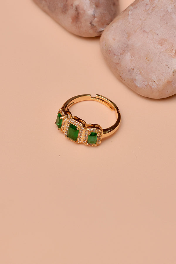 Anzay Jewellery - Size 0 Daily Wear Green Ring