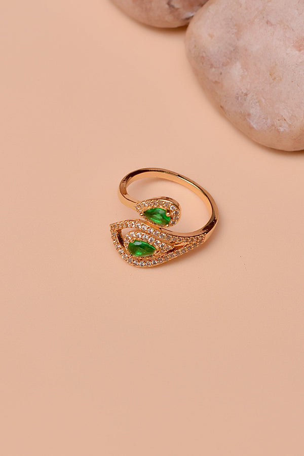 Anzay Jewellery - Size 0 Daily Wear Green Ring