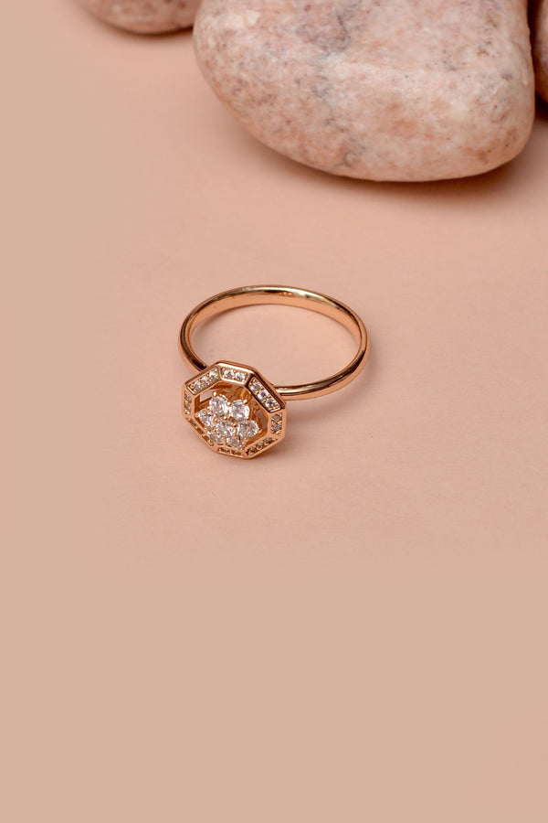 Anzay Jewellery - Size 7 Daily Wear Golden Ring