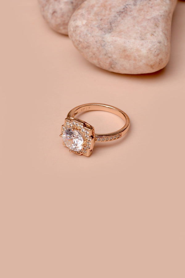 Anzay Jewellery - Size 8 Daily Wear Golden Ring