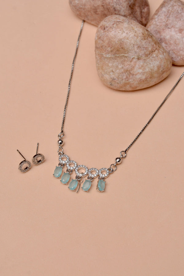 Anzay Jewellery - Daily Wear Green Locket Set