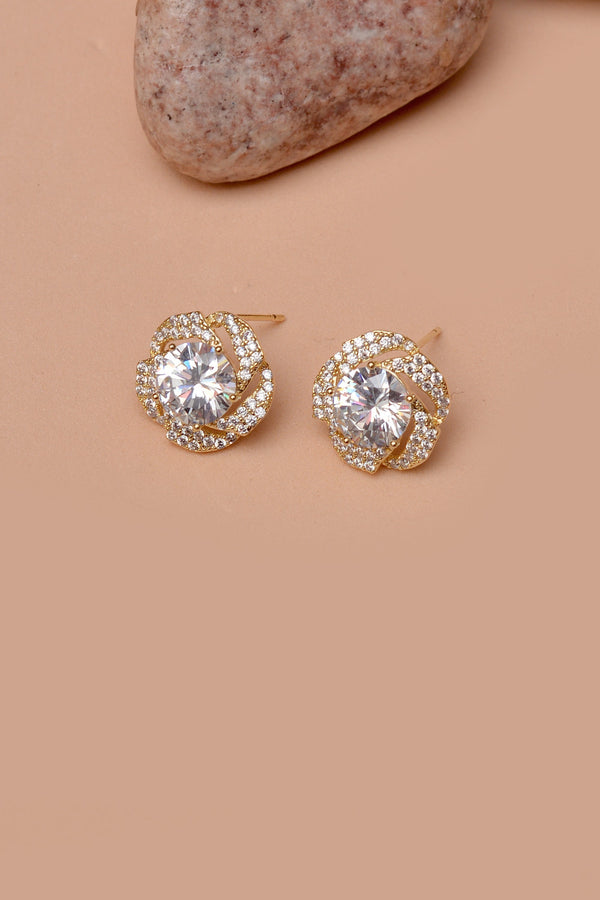 Anzay Jewellery - Daily Wear Golden Ear Studs
