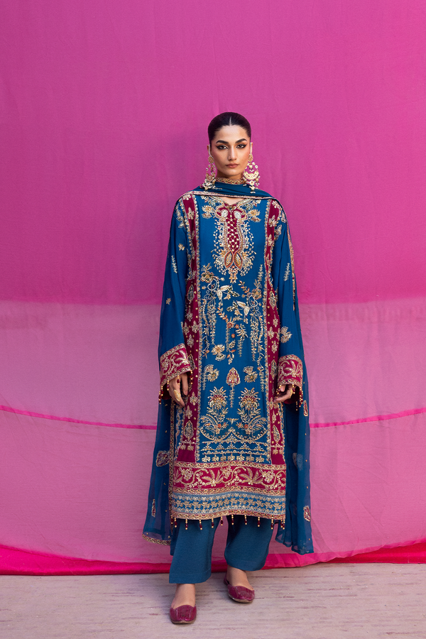 Emaan Adeel - VELANIS 3 PC Stitched/Unstitched Wedding Wear Dress