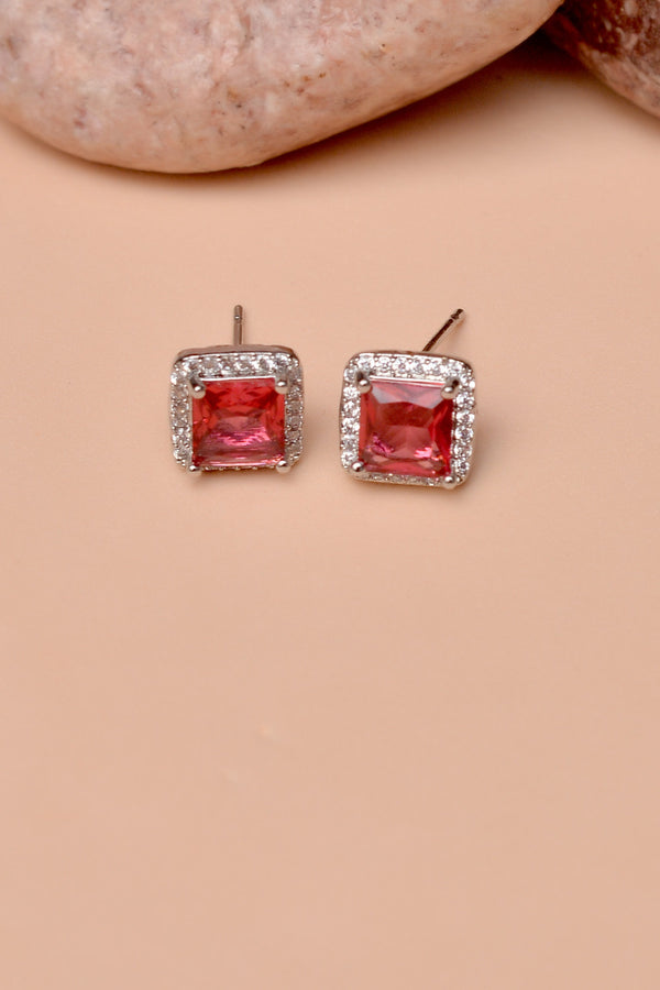 Anzay Jewellery - Daily Wear Red Ear Studs