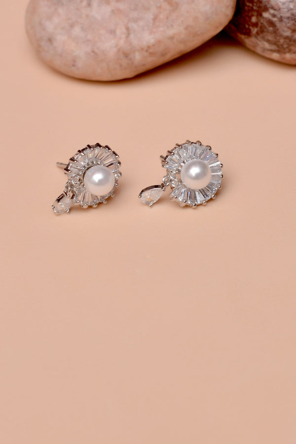 Anzay Jewellery - Daily Wear Silver Ear Studs