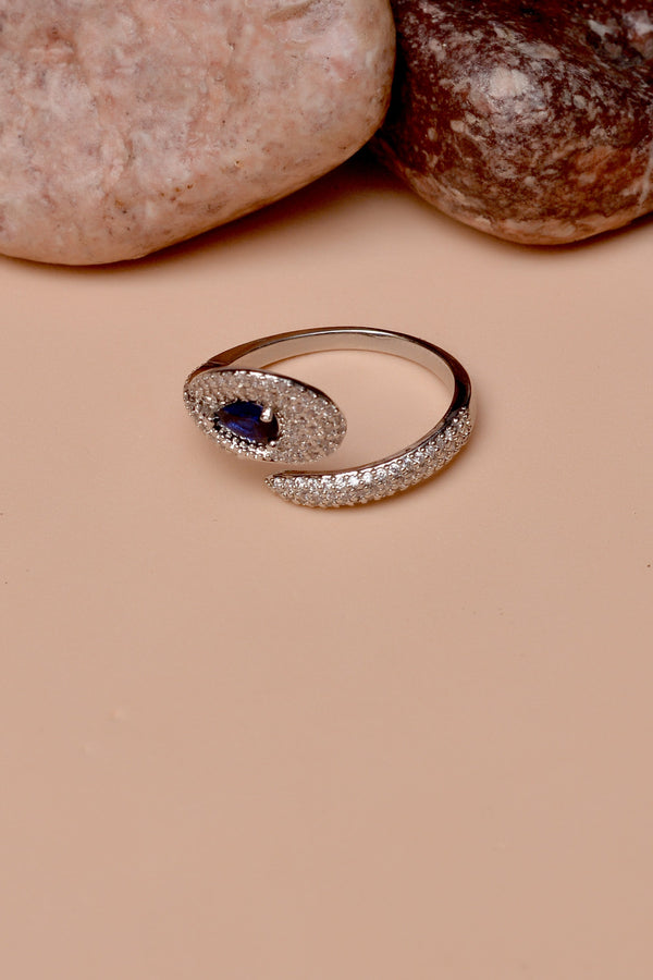 Anzay Jewellery - Size 0 Daily Wear Blue Ring