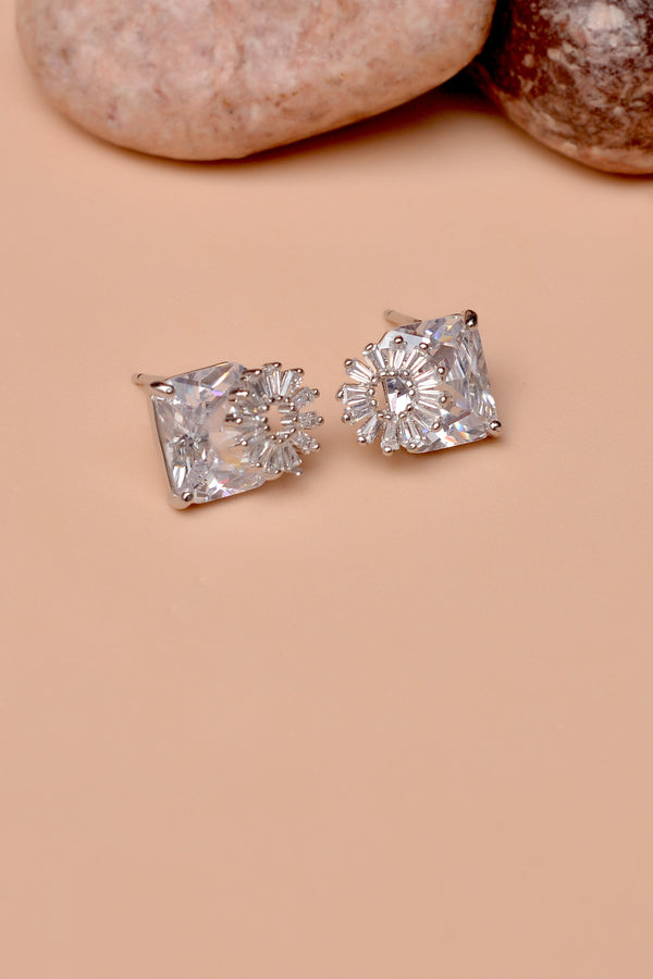 Anzay Jewellery - Daily Wear Silver Ear Studs