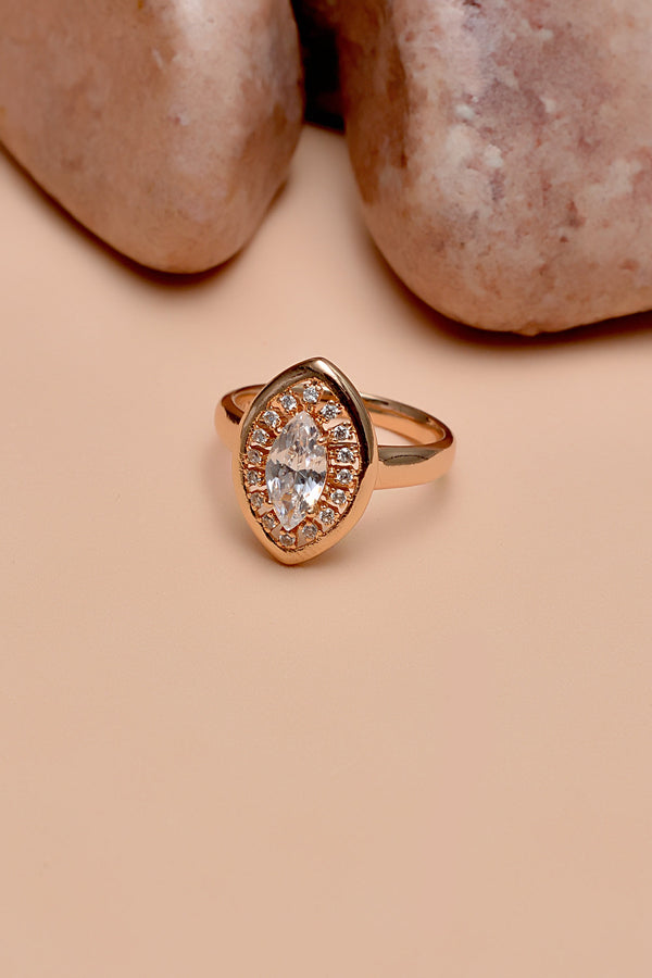 Anzay Jewellery - Size 7 Daily Wear Golden Ring