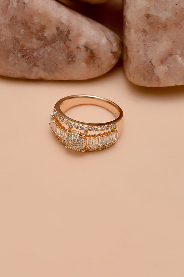 Anzay Jewellery - Size 6 Daily Wear Golden Ring