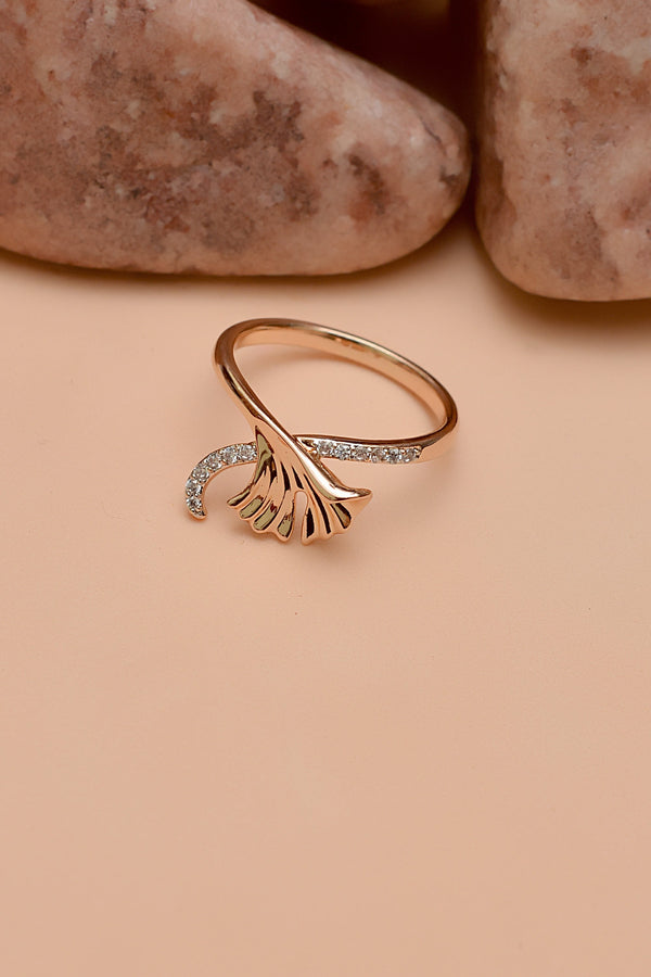 Anzay Jewellery - Size 7 Daily Wear Golden Ring