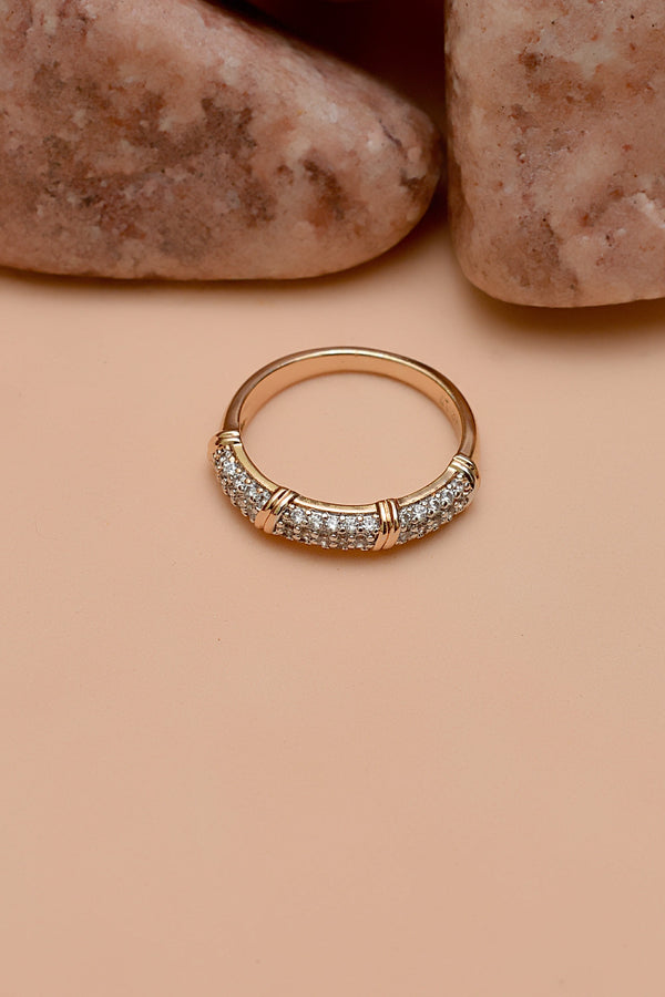 Anzay Jewellery - Size 8 Daily Wear Dual Tone Ring