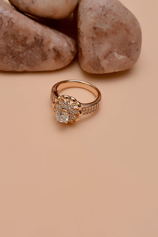 Anzay Jewellery - Size 7 Daily Wear Golden Ring