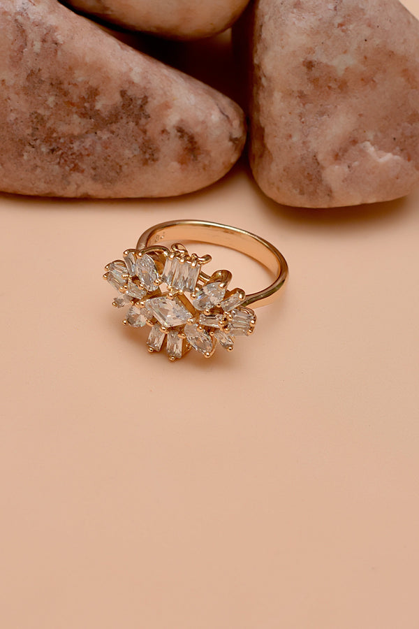 Anzay Jewellery - Size 9 Daily Wear Golden Ring