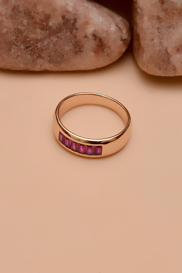 Anzay Jewellery - Size 8 Daily Wear Red Ring