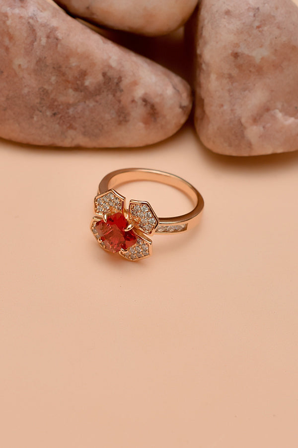 Anzay Jewellery - Size 6 Daily Wear Red Ring