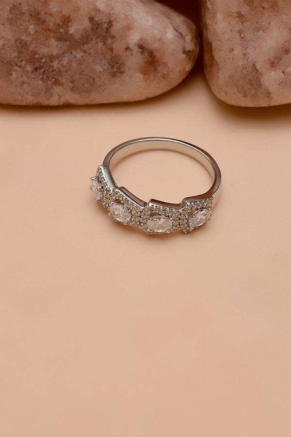 Anzay Jewellery - Size 8 Daily Wear Silver Ring