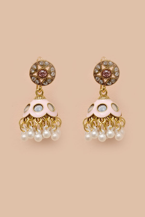 Anzay Jewellery - Daily Wear Pink Earrings