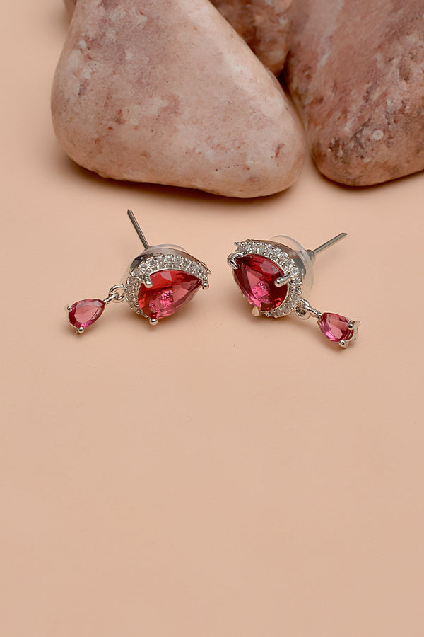Anzay Jewellery - Daily Wear Red Earrings