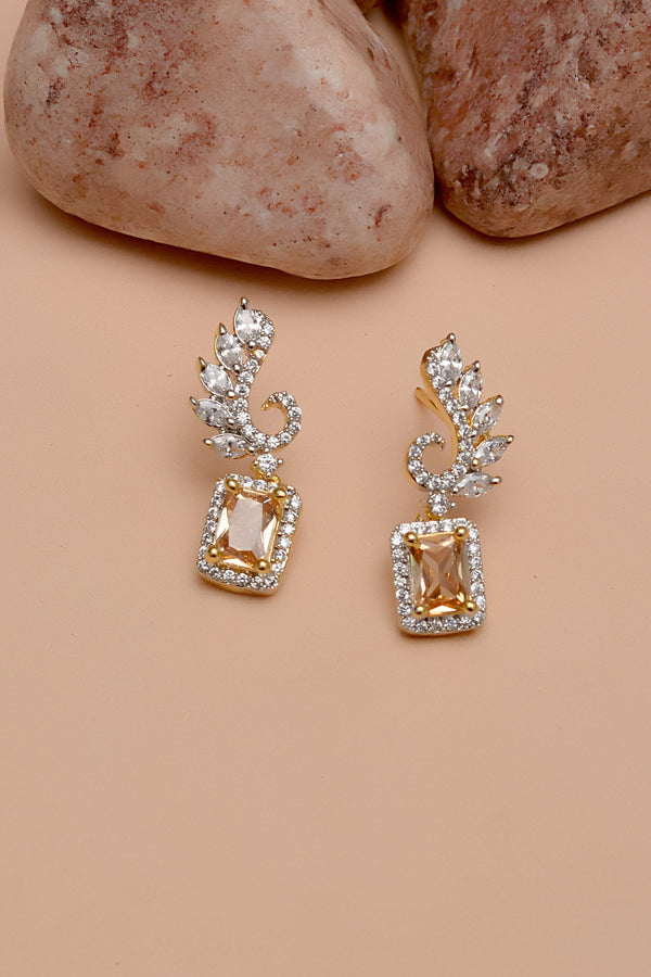 Anzay Jewellery - Daily Wear Champagne Earrings