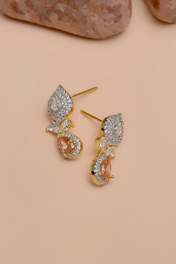 Anzay Jewellery - Daily Wear Champagne Earrings