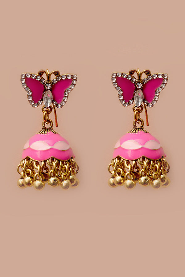 Anzay Jewellery - Daily Wear Pink Earrings