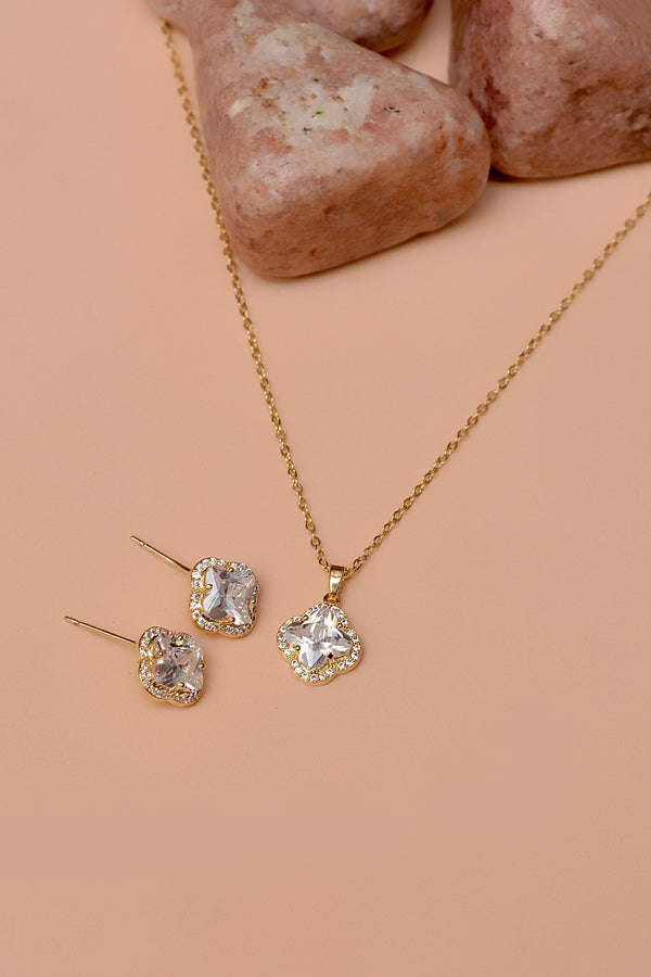 Anzay Jewellery - Daily Wear Golden Locket Set