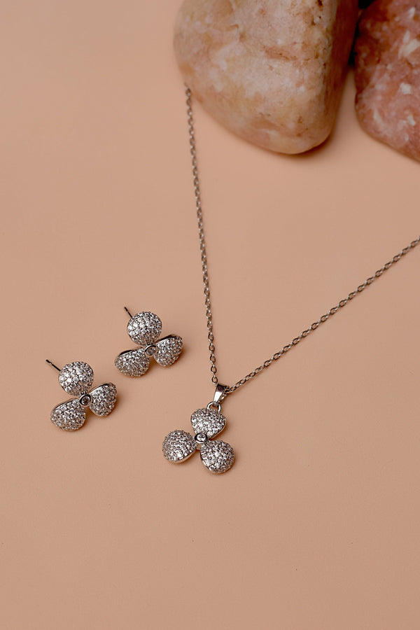 Anzay Jewellery - Daily Wear Silver Locket set
