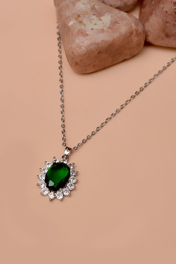 Anzay Jewellery - Daily Wear Green Locket Pendant