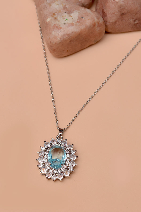 Anzay Jewellery - Daily Wear Blue Locket Pendant