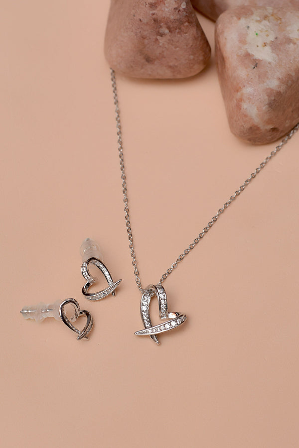 Anzay Jewellery - Daily Wear Silver Locket Set