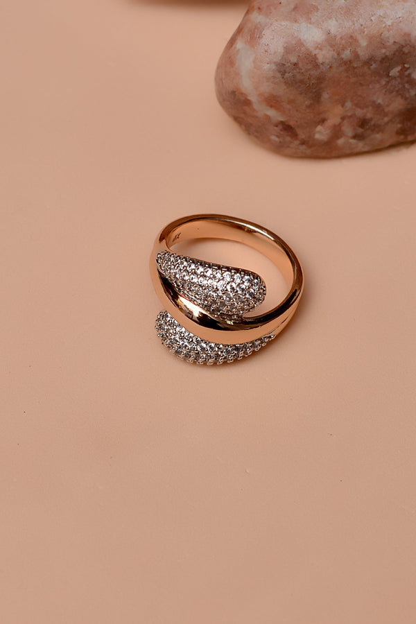 Anzay Jewellery - Size 6 Daily Wear Dual Tone Ring