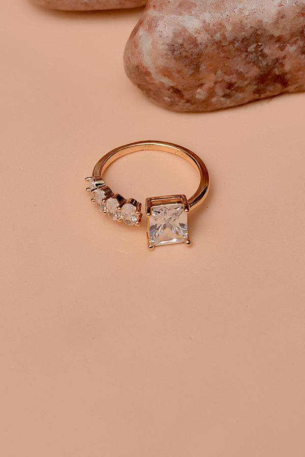 Anzay Jewellery - Size 0 Daily Wear Golden Ring