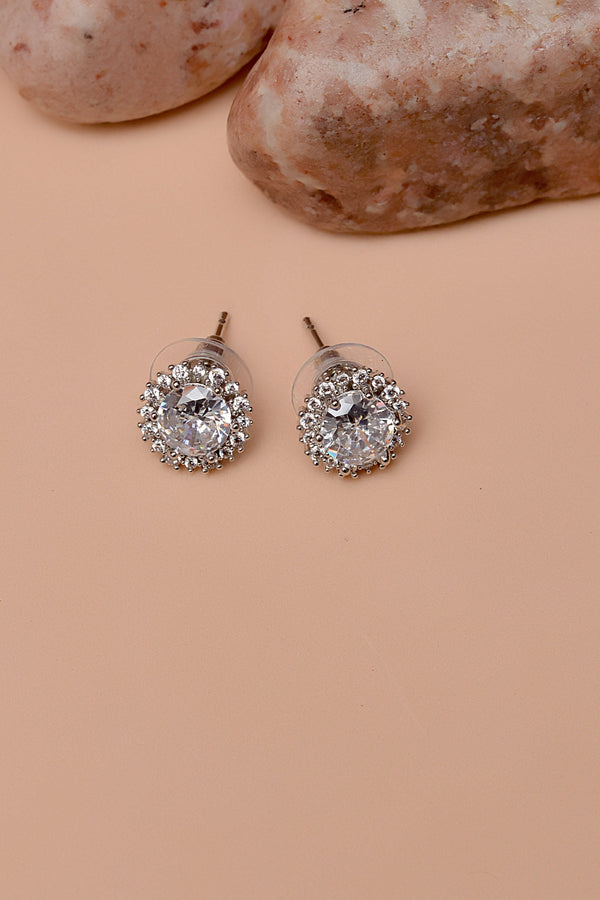 Anzay Jewellery - Daily Wear Silver Ear Studs
