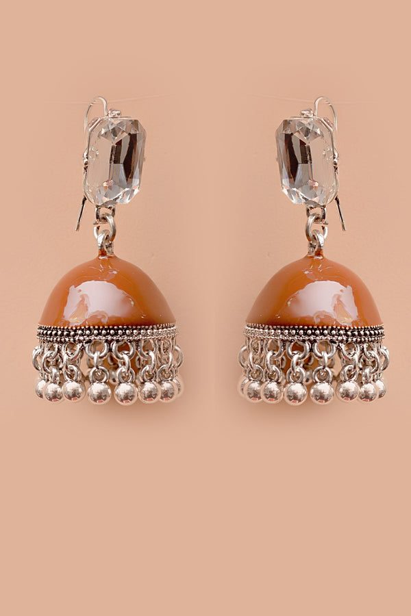 Anzay Jewellery - Daily Wear Brown Earrings
