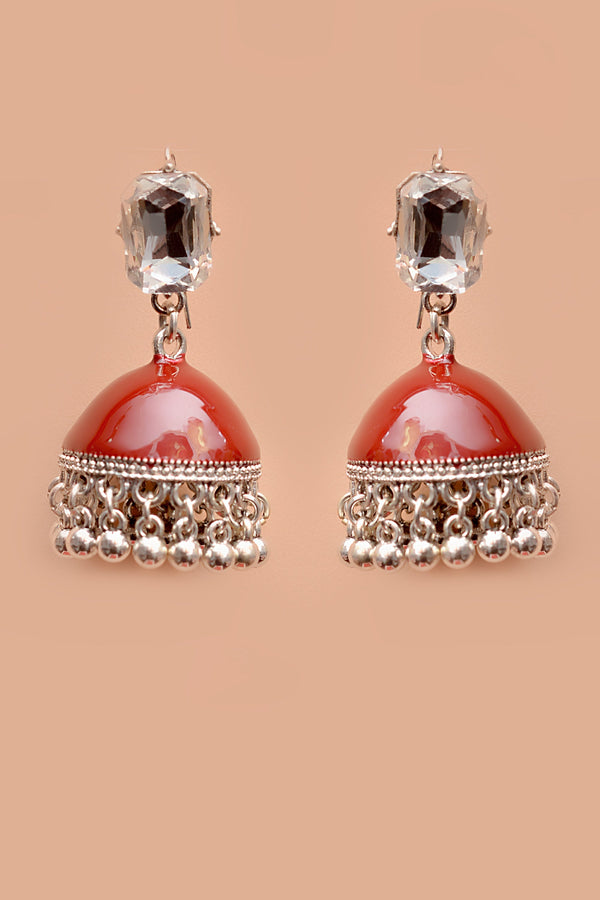 Anzay Jewellery - Daily Wear Maroon Earrings