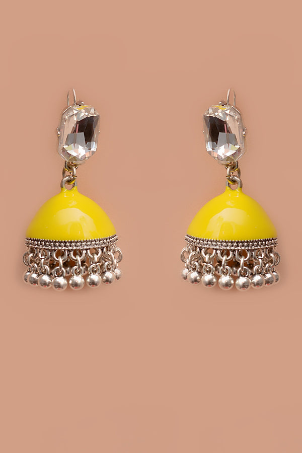 Anzay Jewellery - Daily Wear Yellow Earrings