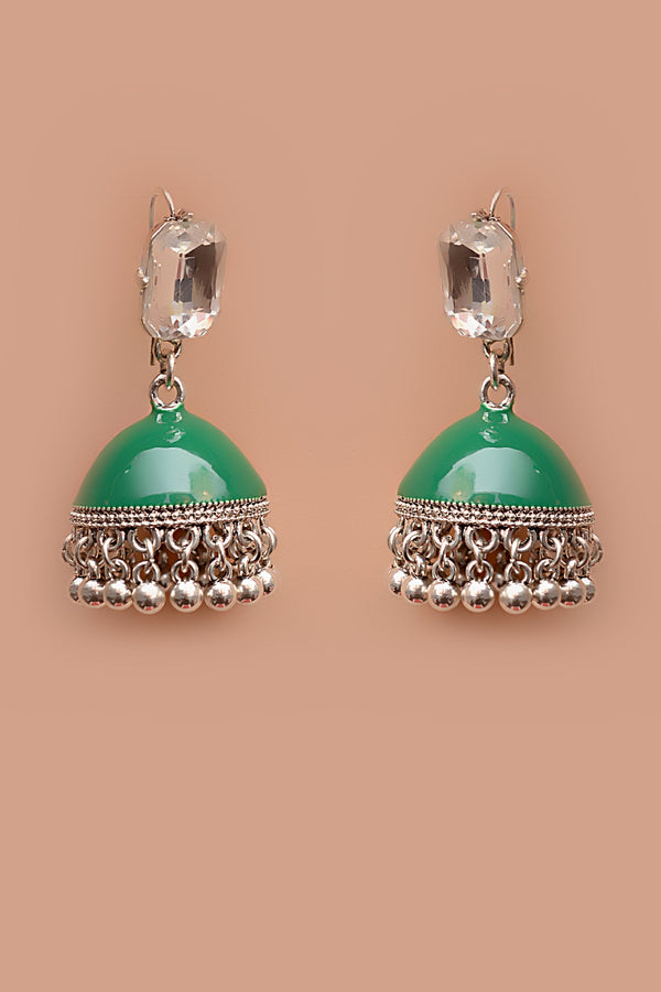 Anzay Jewellery - Daily Wear Green Earrings