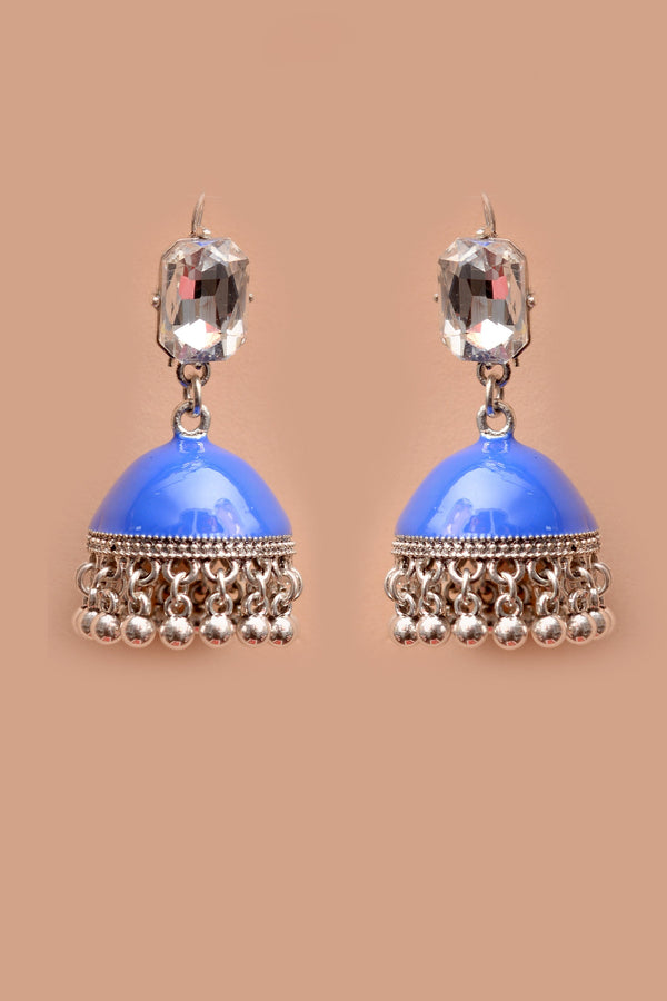 Anzay Jewellery - Daily Wear Blue Earrings