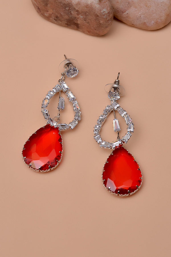 Anzay Jewellery - Daily Wear Red Earrings