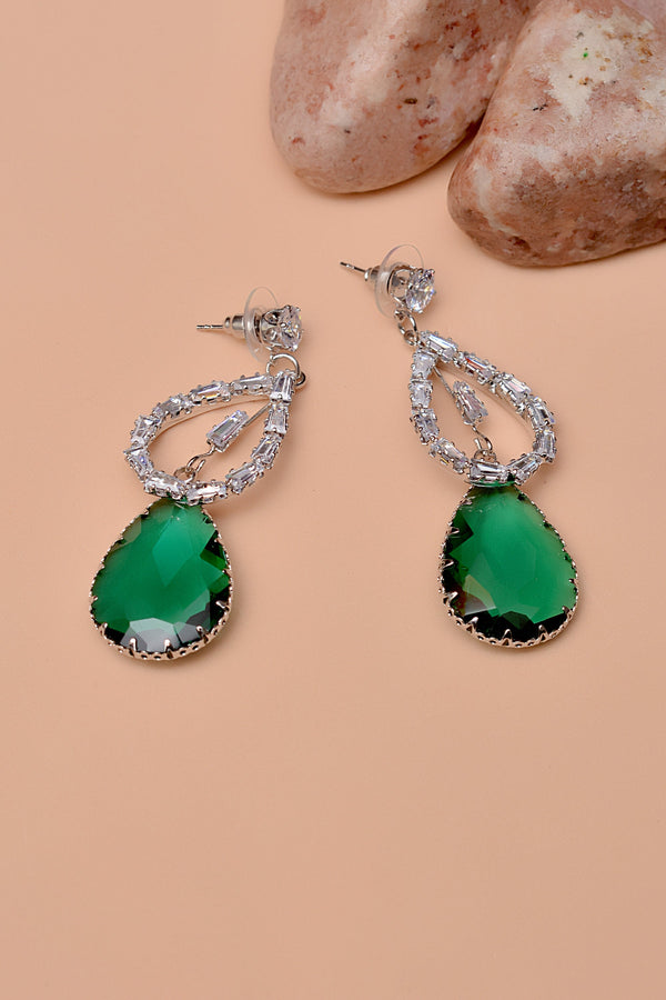 Anzay Jewellery - Daily Wear Green Earrings