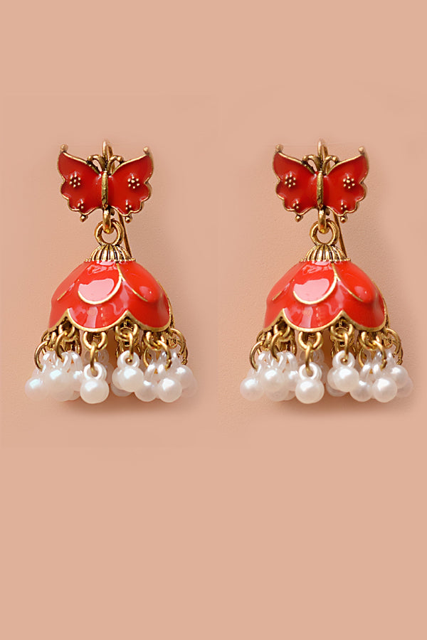 Anzay Jewellery - Daily Wear Red Earrings