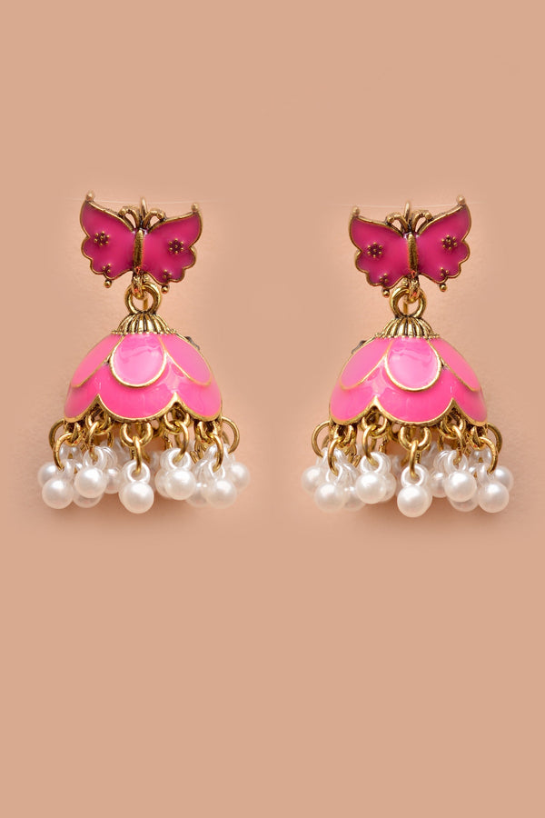 Anzay Jewellery - Daily Wear Pink Earrings
