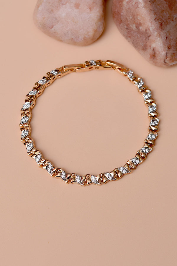 Anzay Jewellery - Daily Wear Dual Tone Bracelet